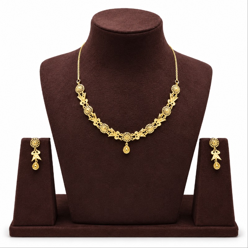 925 SILVER GOLD PLATED NECKLACE